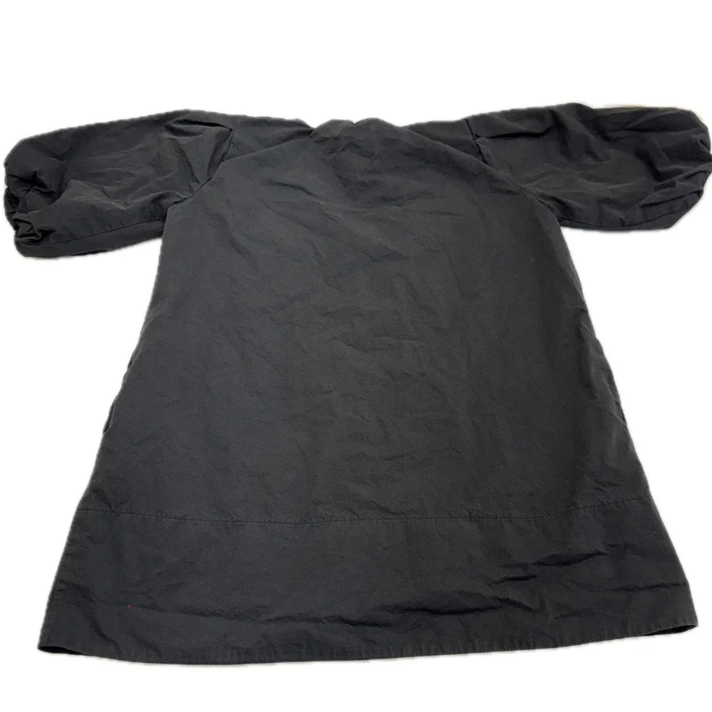 DISSH Dress Womens 6 Black Skylar Mini Puff Sleeve V Neck Pockets Minimalist - Picture 3 of 13